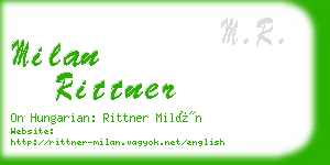 milan rittner business card